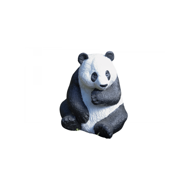 Statue Panda Assis en Pierre Reconstituée - Décoration Jardin 53cm - Jardinex