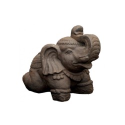 Eléphant sacré - Statue de jardin en pierre reconstituée - Jardinex