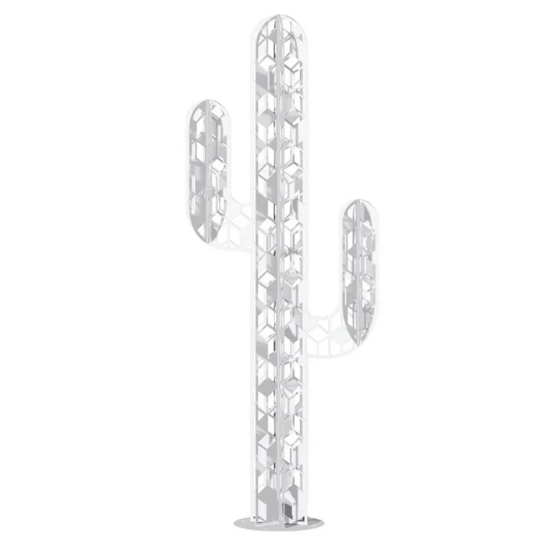 Cactus métal 3 branches Origami - Sculpture acier | Jardinex