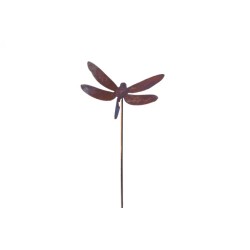 Silhouette libellule métal rouillé 40x80 cm - Décoriale | Jardinex