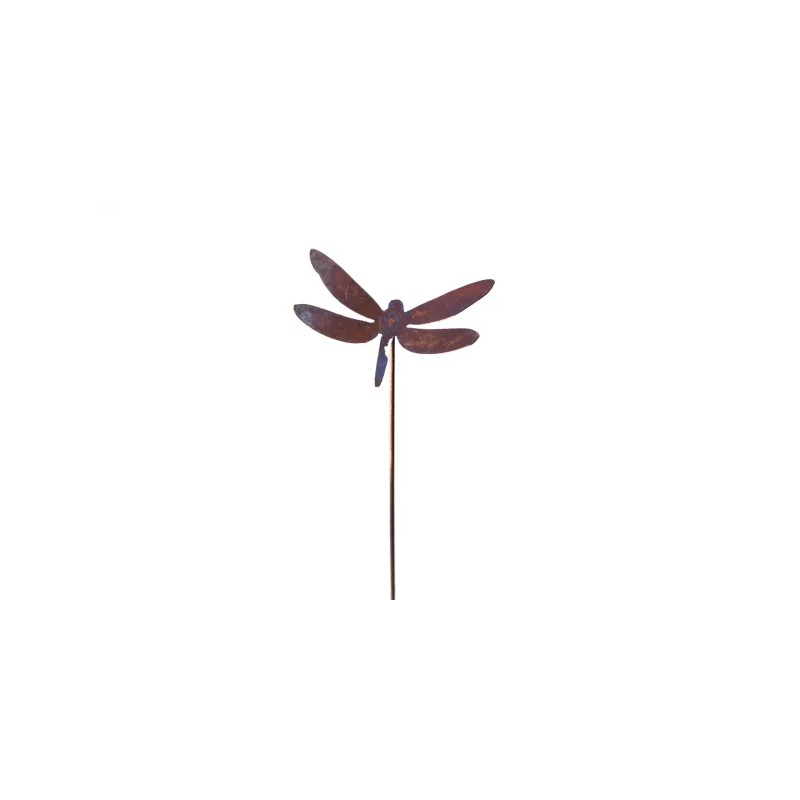 Silhouette libellule métal rouillé 40x80 cm - Décoriale | Jardinex
