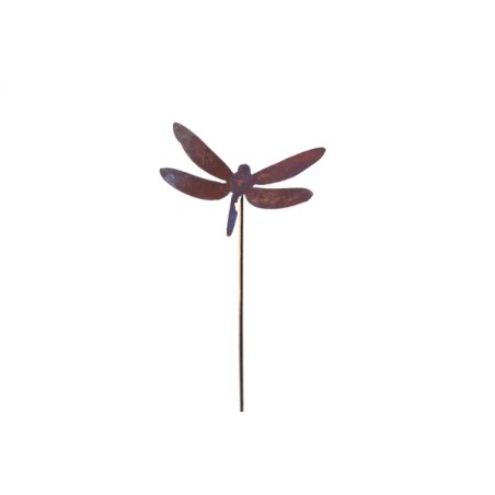Silhouette libellule métal rouillé 40x80 cm - Décoriale | Jardinex