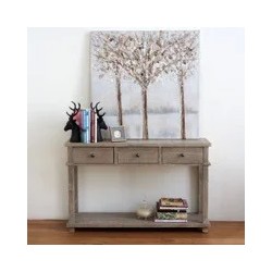 Table Basse Ovale Bois Recyclé Industriel - Collection Empreintes