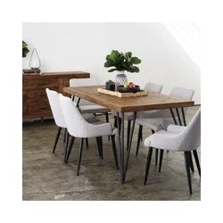 Table Basse Ovale Bois Recyclé Industriel - Collection Empreintes