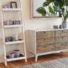 Table Basse Ovale Bois Recyclé Industriel - Collection Empreintes
