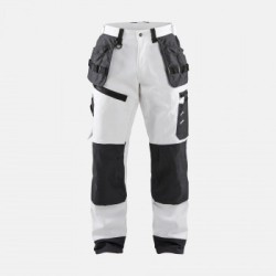 Pantalon Peintre Blaklader 1510 Blanc - Poches Flottantes Cordura
