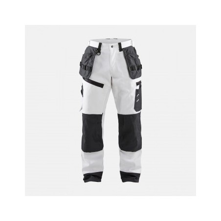 Pantalon Peintre Blaklader 1510 Blanc - Poches Flottantes Cordura